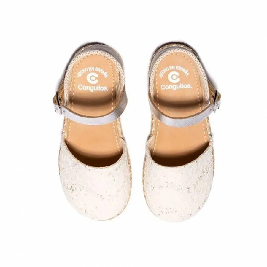 CONGUITOS ESPADRILLES FANTASY WHIT COSH215019-WHIT WHITE/SILVER