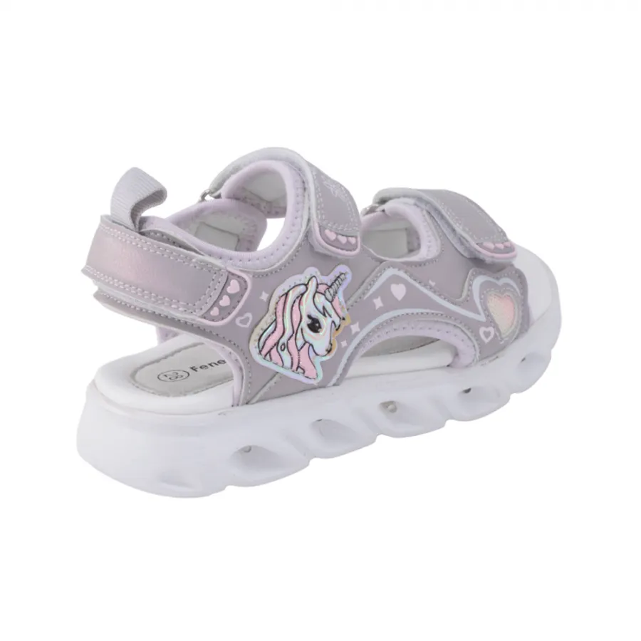 FENECIA FOR GIRLS SANDAL LIGHTS 14056 LILA/WHITE