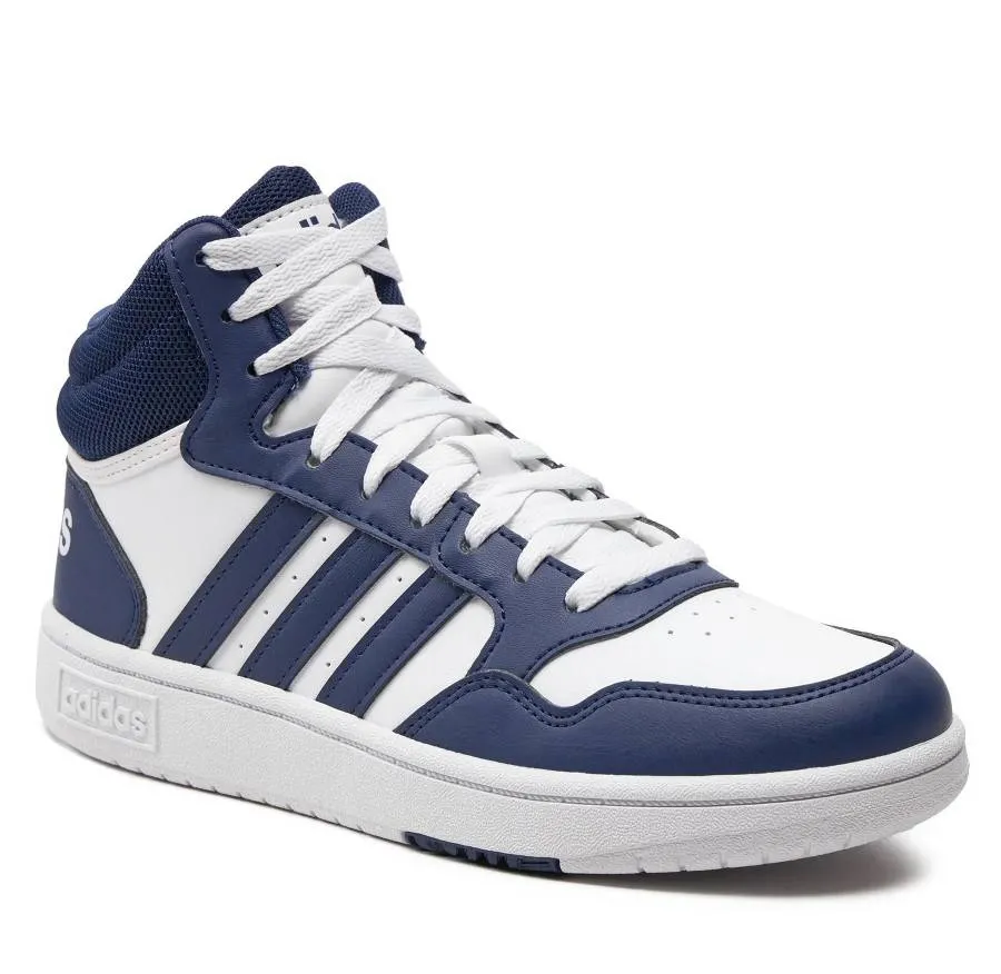 ADIDAS HOOPS 3.0 MID J IG3717 FTWWHT/DKBLUE/DKBLUE