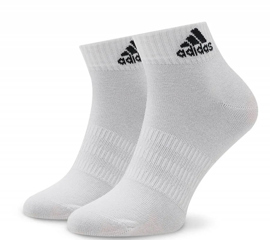 ADIDAS THIN AND LIGHT ANKLE SOCKS 3 PAIRS HT3468 WHITE/BLACK
