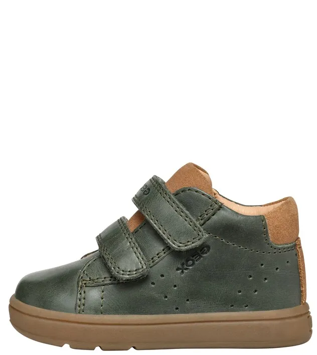GEOX B BIGLIA BABY BOY FIRST STEPS LEATHER B044DD 0CL22 C3014 GREEN
