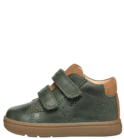 GEOX B BIGLIA BABY BOY FIRST STEPS LEATHER B044DD 0CL22 C3014 GREEN