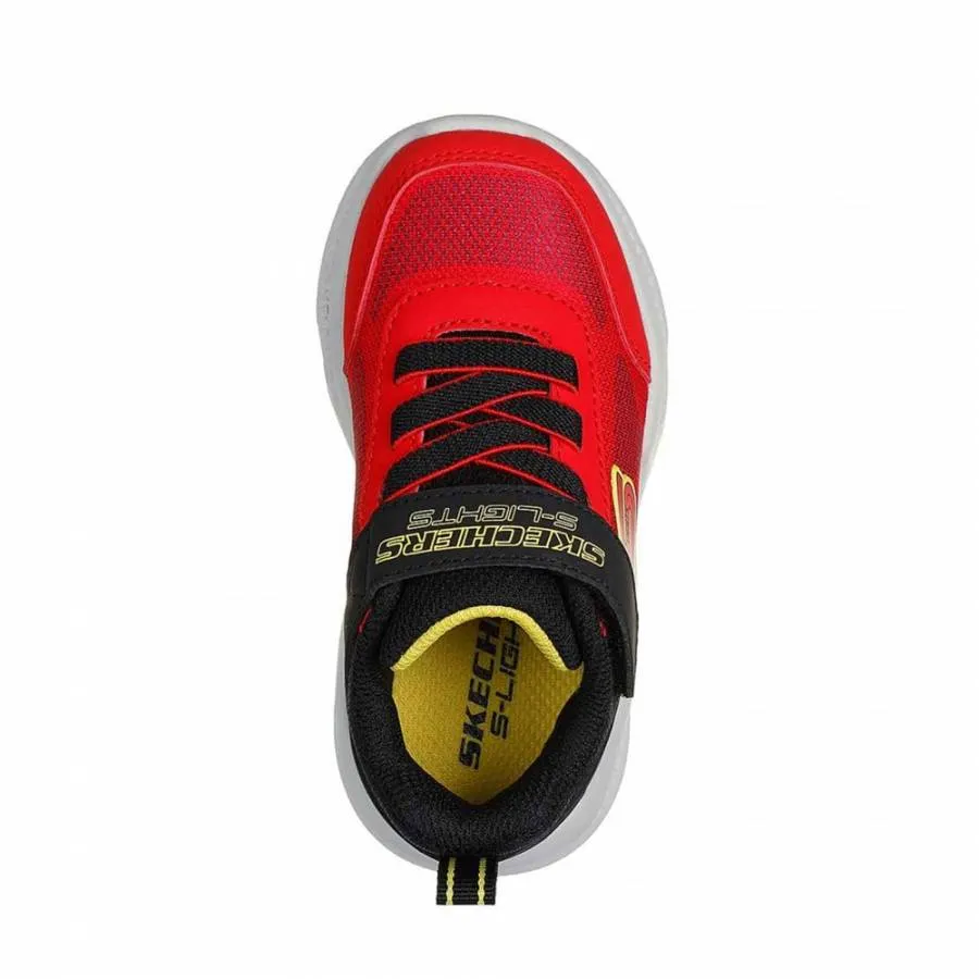 SKECHERS METEOR-LIGHTS KRENDOX 401495N/RDBK RED/BLACK