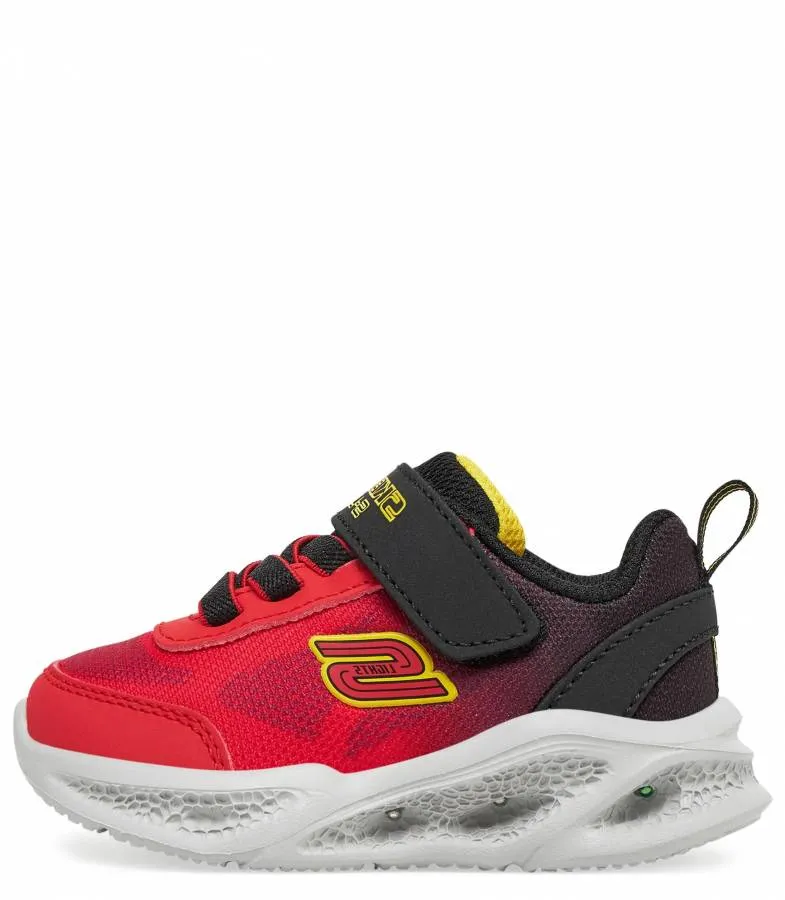 SKECHERS METEOR-LIGHTS KRENDOX 401495N/RDBK RED/BLACK