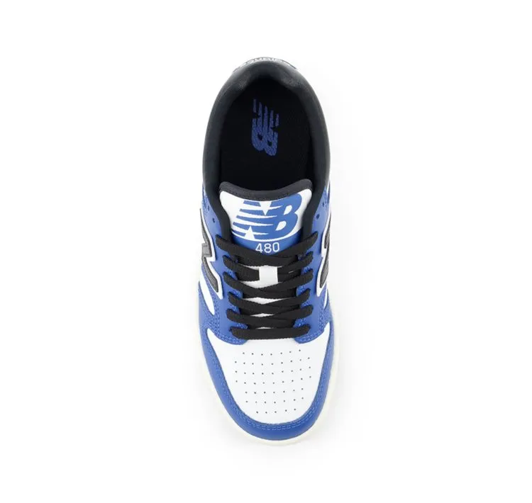 NEW BALANCE 480 CLASSICS SNEAKERS GSB480TB WHITE/BLACK/BLUE