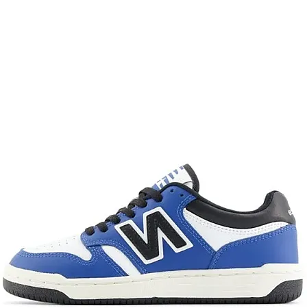 NEW BALANCE 480 CLASSICS SNEAKERS GSB480TB WHITE/BLACK/BLUE
