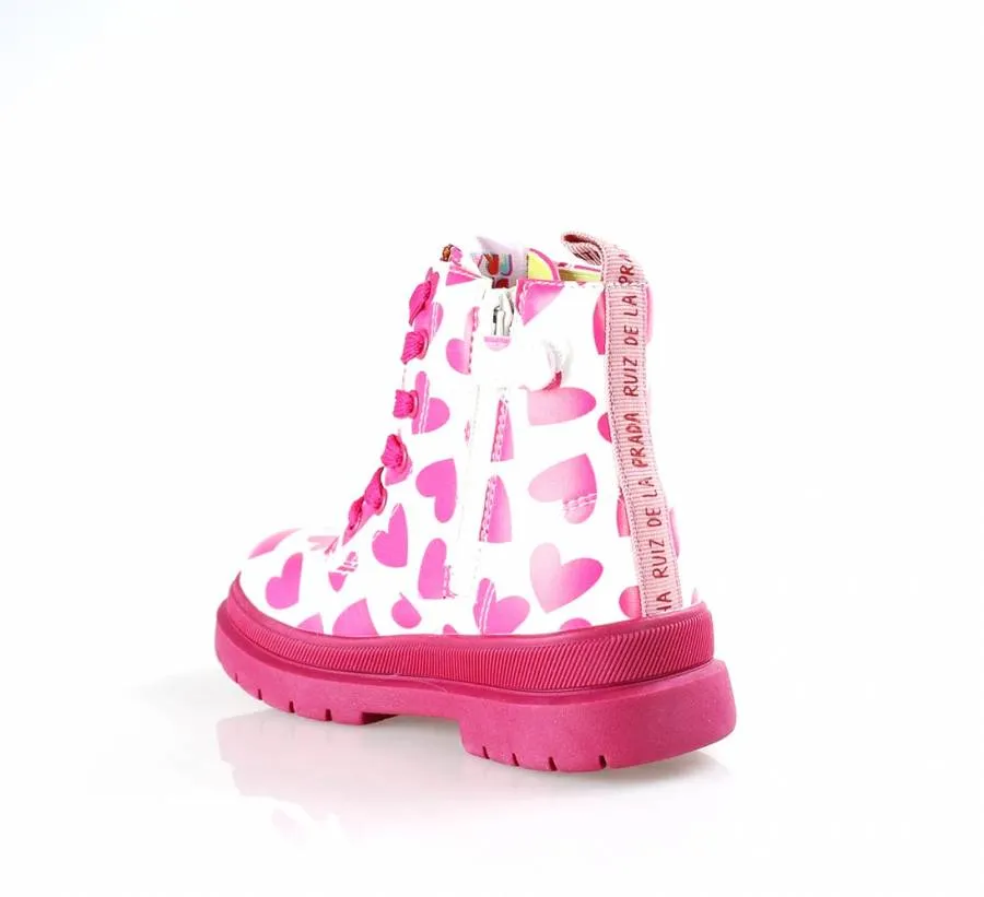 AGATHA RUIZ DE LA PRADA BOTIN CORAZONES 241962-B050 WHITE/FUXIA