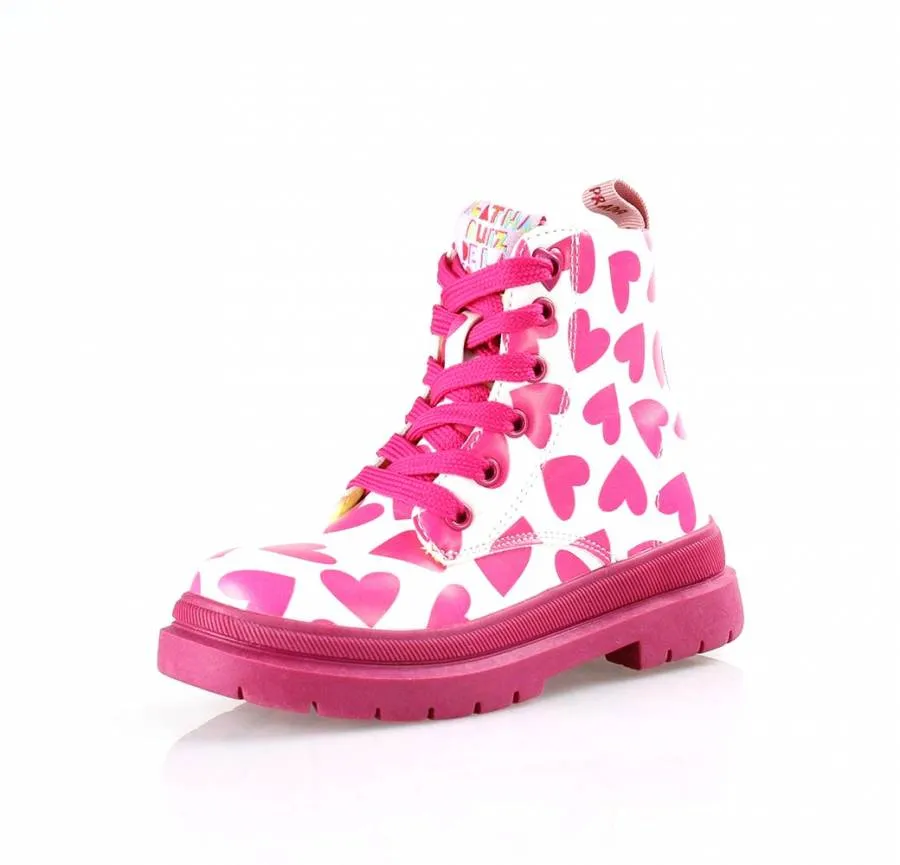 AGATHA RUIZ DE LA PRADA BOTIN CORAZONES 241962-B050 WHITE/FUXIA