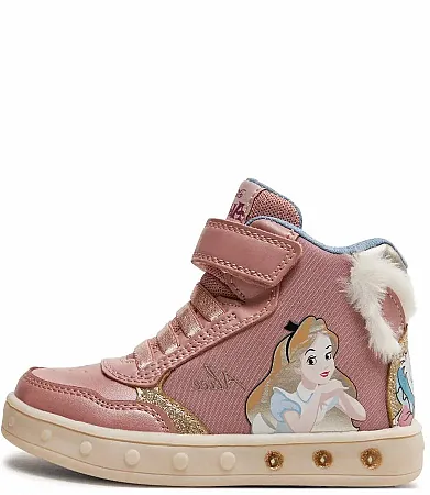 GEOX J SKYLIN GIRL SNEAKER LIGHTS J468WG 011KN C8W2U ROSE/PLATINUM