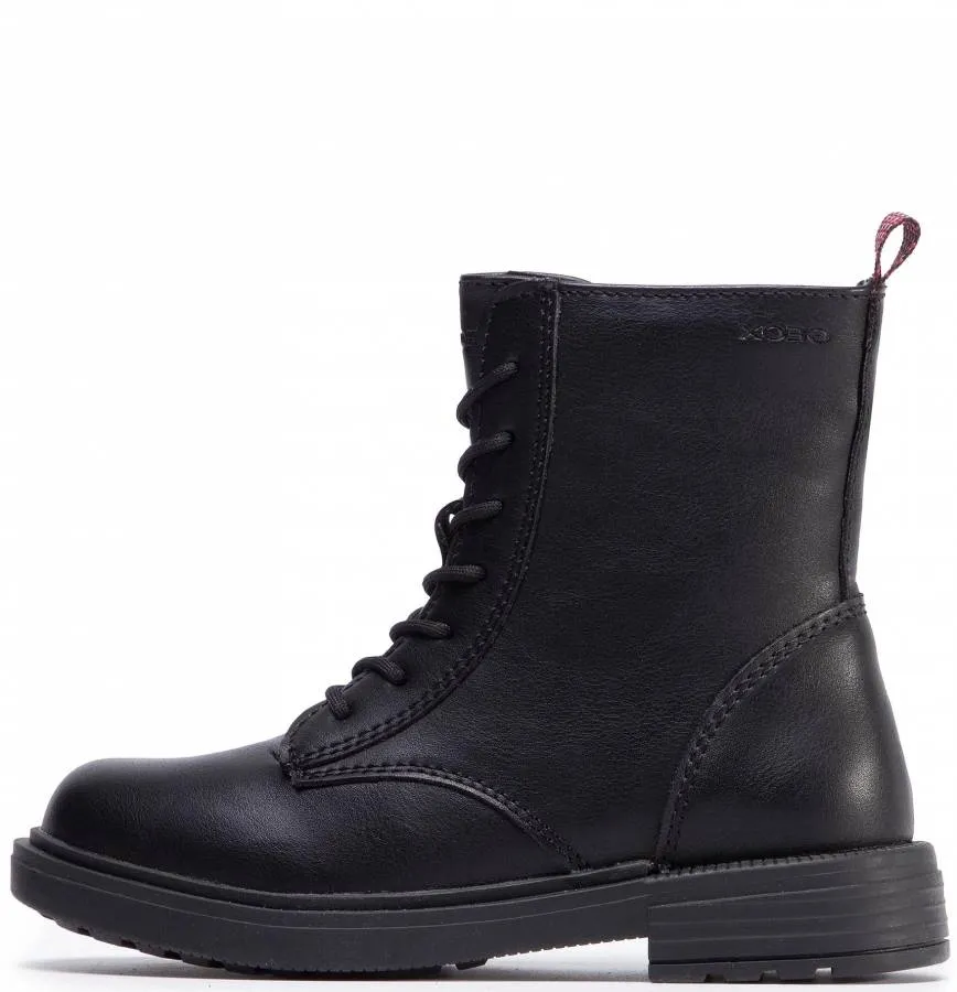 GEOX J ECLAIR J049QD 000BC C9999 BLACK JUNIOR ANKLE BOOTS
