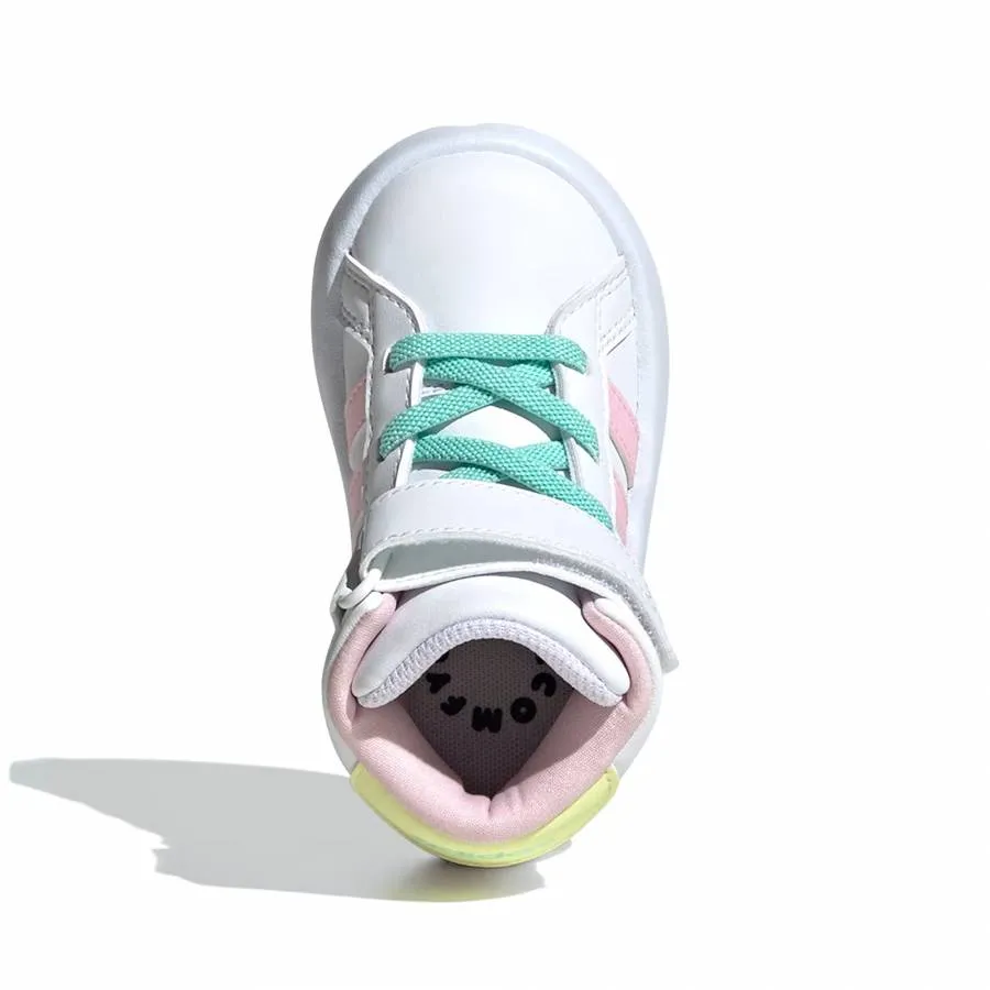ADIDAS GRAND COURT MID BABY IE8704 FTWWHT/CLPINK/ICEYEL