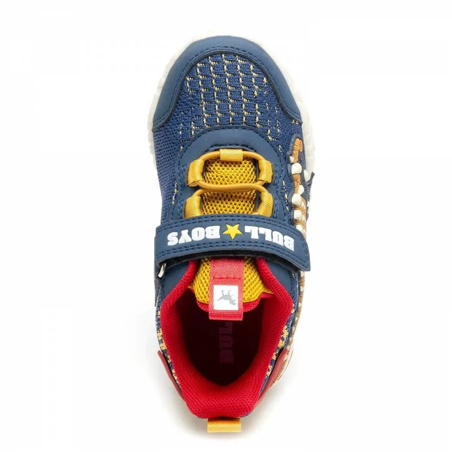 BULL BOYS SNEAKERS LIGHTS DNAL4557 B00-BL01 BLU/RED