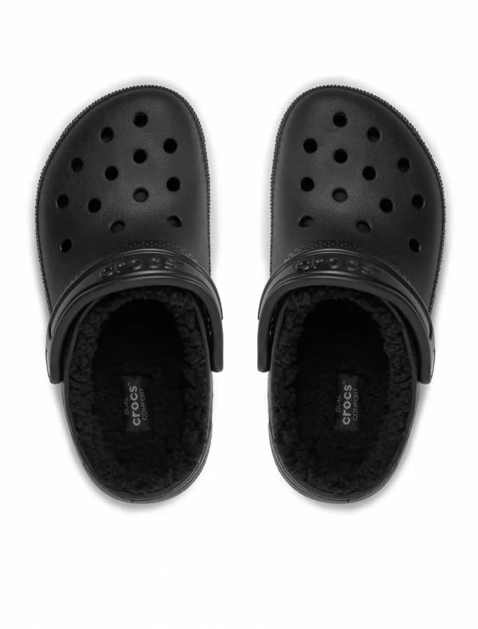 CROCS CLASSIC LINED CLOG  203591-060 BLACK/BLACK