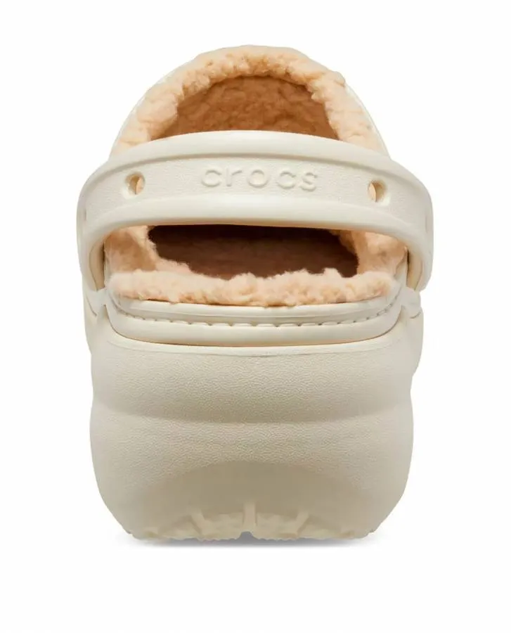CROCS CLASSIC PLATFORM LINED CLOG W 207938-2Y2 BONE