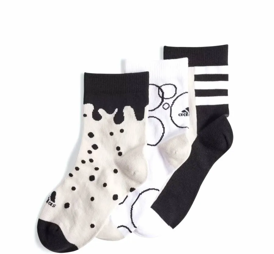 ADIDAS GRAPHIC SOCKS 3 PAIRS PACK KIDS IW5528 GRETWO/WHITE/BLACK