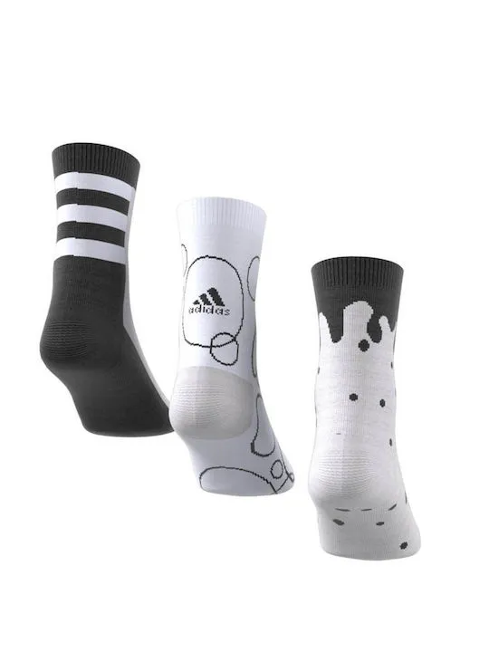 ADIDAS GRAPHIC SOCKS 3 PAIRS PACK KIDS IW5528 GRETWO/WHITE/BLACK