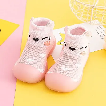 CHILDRENLAND STOPPER SOCKS DW2900-3 PINK CUT