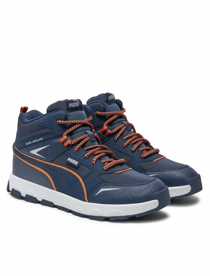 PUMA EVOLVE TRAIL JR MID 397644 02 NAVY/MAPLESYRUP