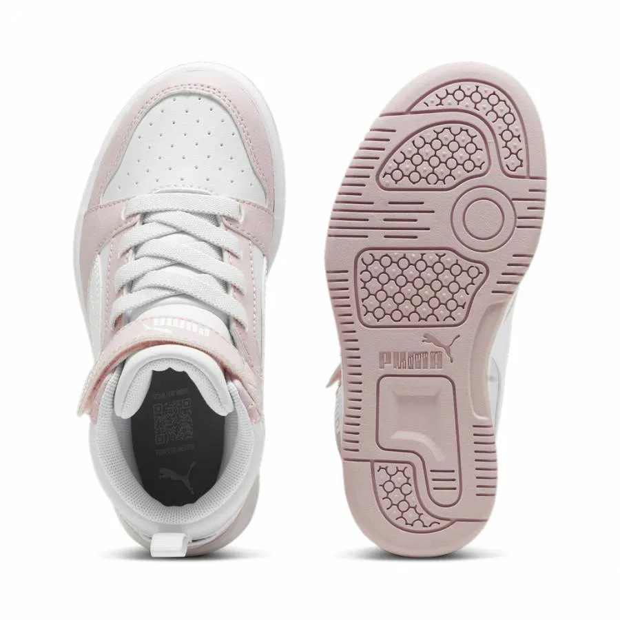 PUMA REBOUND V6 SNEAKERS MID AC+PS 393832 20 MAUVE MIST/ WHITE