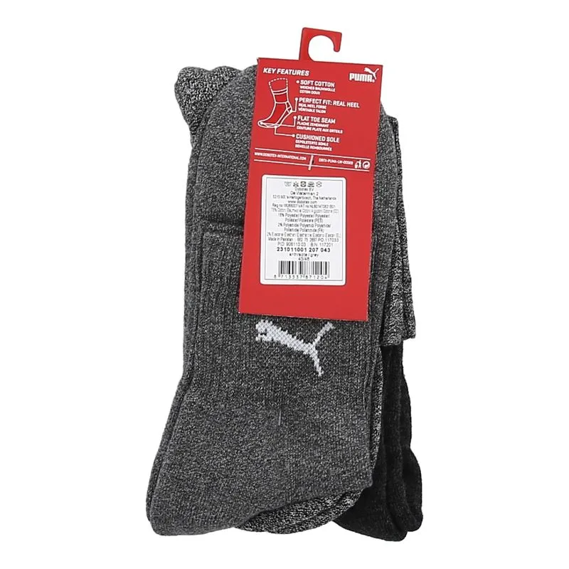 PUMA SHORT CREW 3P SOCK 231011001 207 ANTHRACITE/GREY