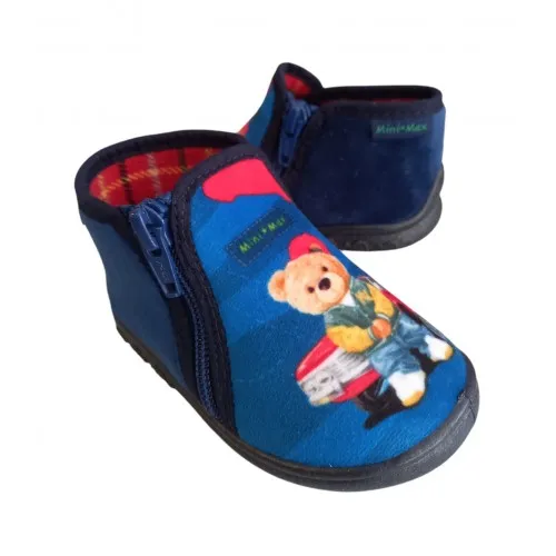 MINI MAX TEDY-4 SLIPPERS BOYS ANATOMIC BLUE