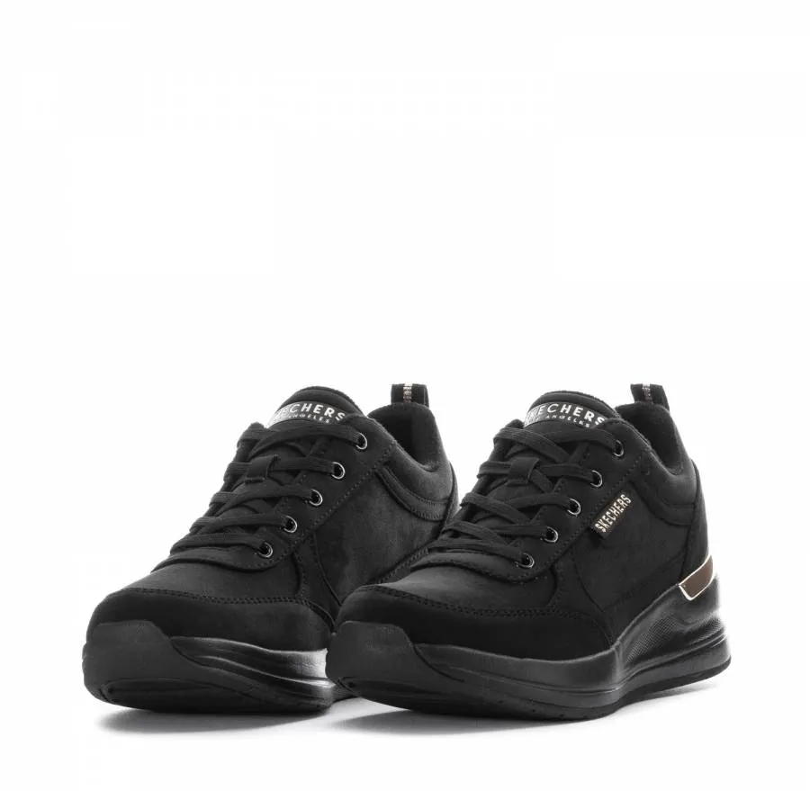 SKECHERS BILLION 2 PRISSY N PLUSH BLACK/GOLD