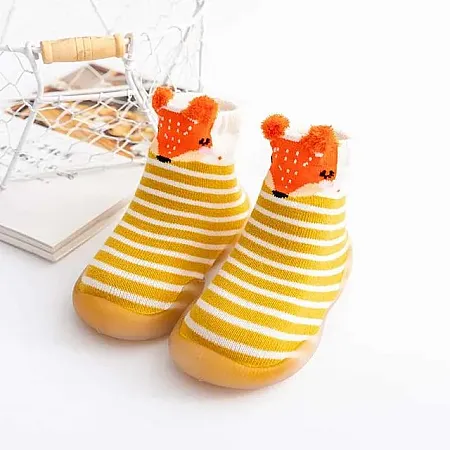CHILDRENLAND STOPPER SOCKS DW2700-2  FOX YELLOW/ORANGE