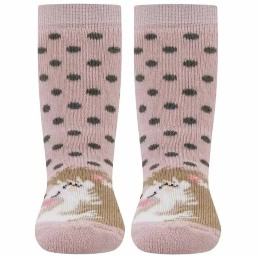 EWERS STOPPER SOCKS 221330-1203 SOFTSTEPS HEDGEHOG PINK