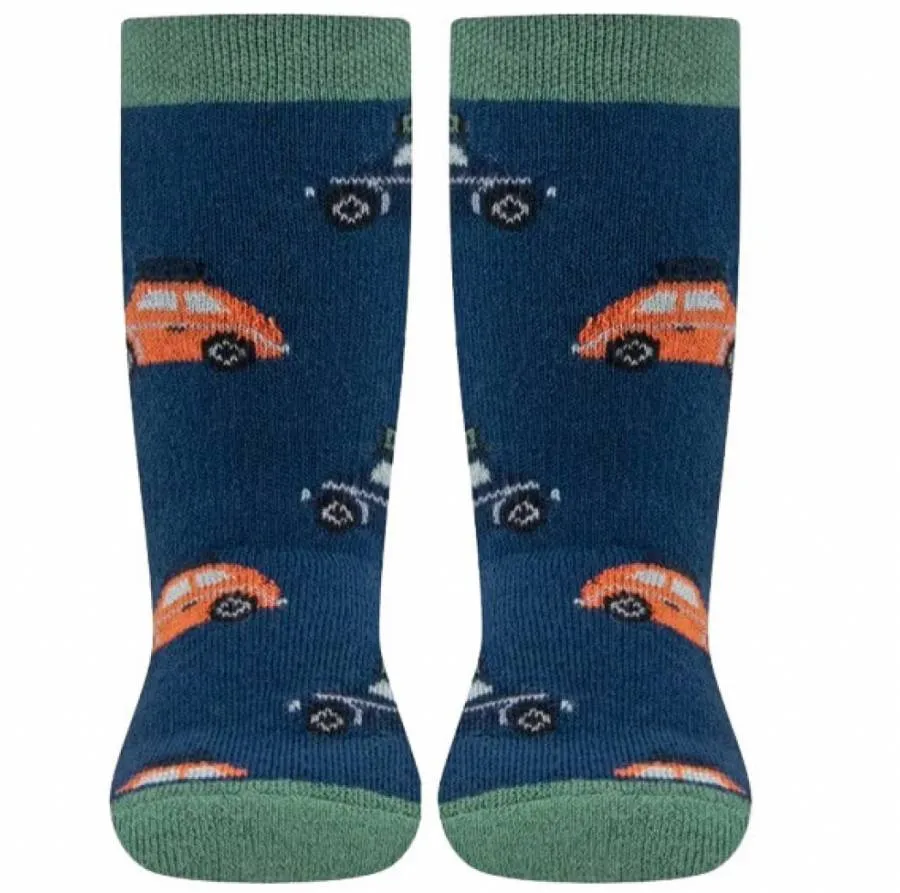 EWERS STOPPER SOCKS 221342-1121 SOFTSTEPS CARS BLEU