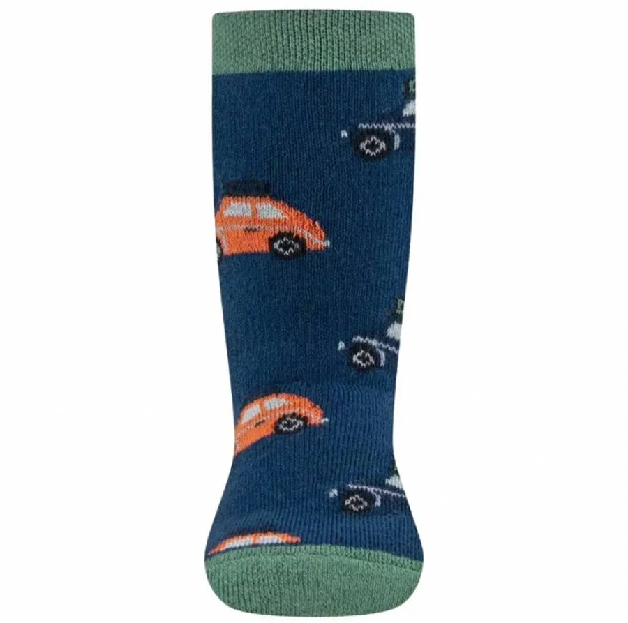 EWERS STOPPER SOCKS 221342-1121 SOFTSTEPS CARS BLEU