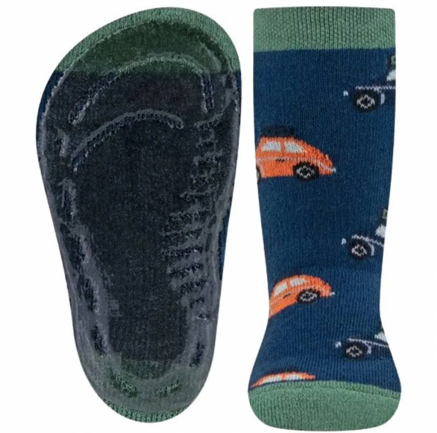 EWERS STOPPER SOCKS 221342-1121 SOFTSTEPS CARS BLEU