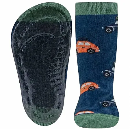 EWERS STOPPER SOCKS 221342-1121 SOFTSTEPS CARS BLEU