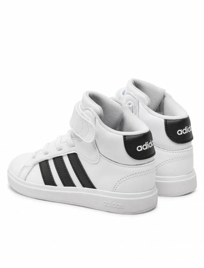 ADIDAS GRAND COURT MID SNEAKERS KIDS IE3862 BLACK/WHITE
