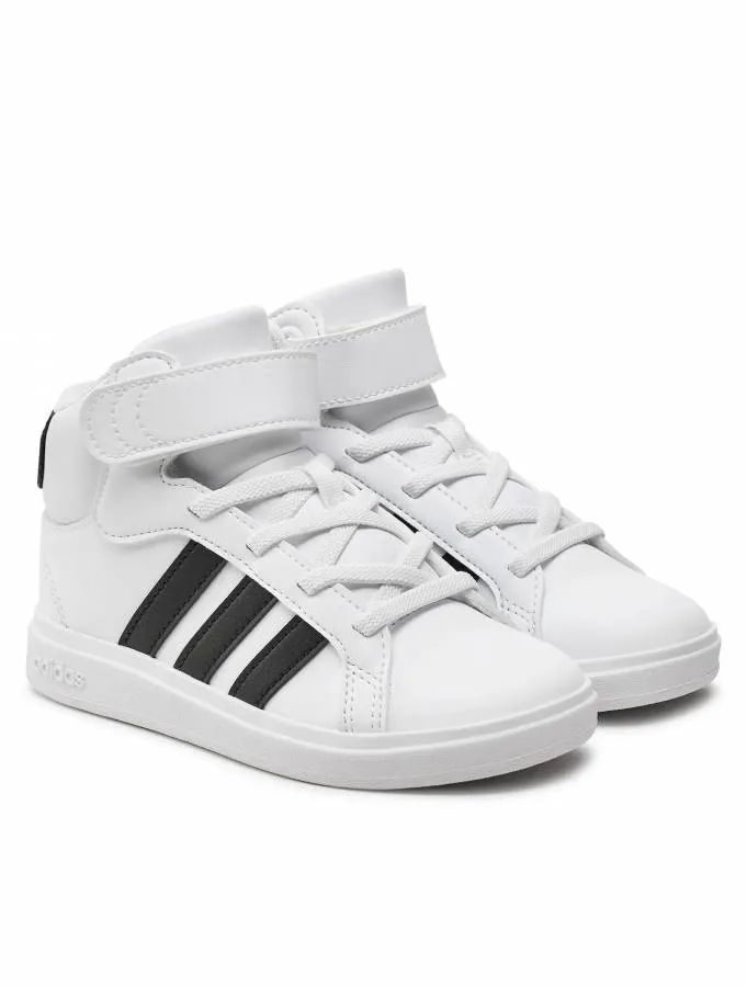 ADIDAS GRAND COURT MID SNEAKERS KIDS IE3862 BLACK/WHITE