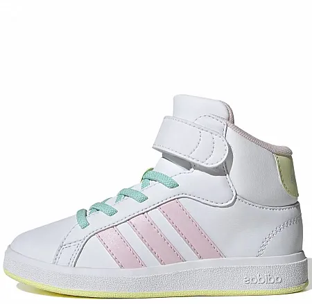 ADIDAS GRAND COURT MID KIDS SNEAKERS IE8705 CLPINK/ICEYEL