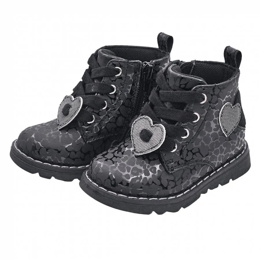 CHICCO BOOT FAVETA FIRST STEPS 720320-870 BLACK PRINTED PATENT PU