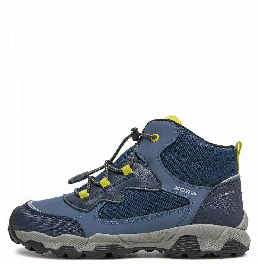 GEOX J MAGNETAR ABX J463ZC 050FU C4B3S AVIO/LIME GREEN J SNEAKERS OUTDOOR