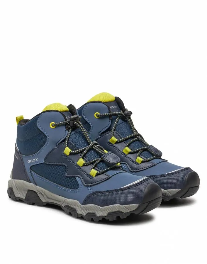 GEOX J MAGNETAR ABX J463ZC 050FU C4B3S AVIO/LIME GREEN J SNEAKERS OUTDOOR