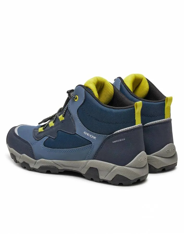 GEOX J MAGNETAR ABX J463ZC 050FU C4B3S AVIO/LIME GREEN J SNEAKERS OUTDOOR