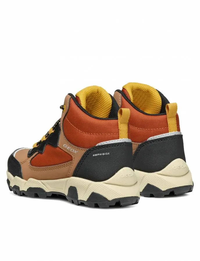 GEOX J MAGNETAR  ABX J463ZC 050FU C0275 1  BROWN/BLACK J SNEAKERS OUTDOOR