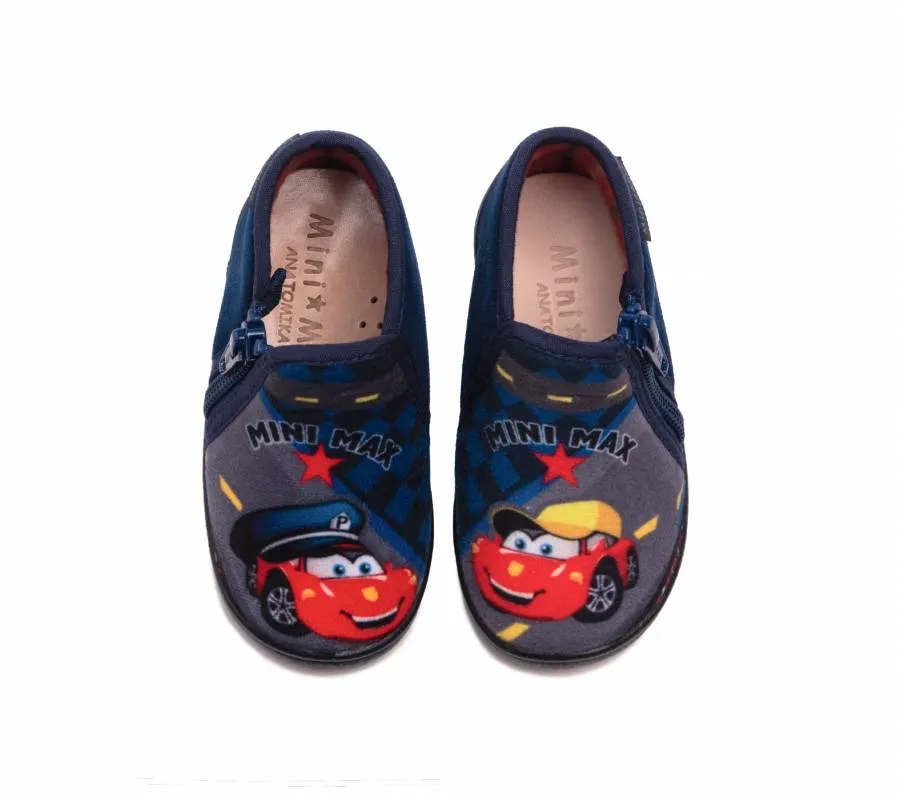 MINI MAX POLICE BLUE SLIPPERS BOYS ANATOMIC