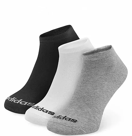 ADIDAS T LIN LOW SOCKS 3P  IC1300 MGREYH/WHITE/BLACK