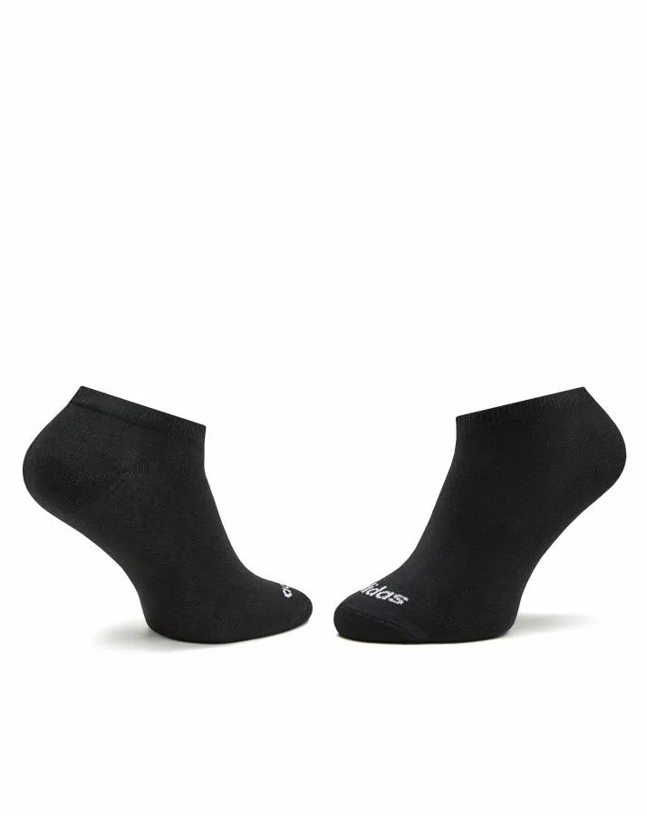 ADIDAS T LIN LOW SOCKS 3P IC1299  BLACK/WHITE