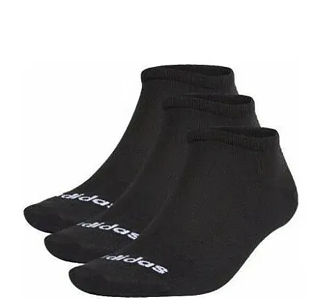 ADIDAS T LIN LOW SOCKS 3P IC1299  BLACK/WHITE