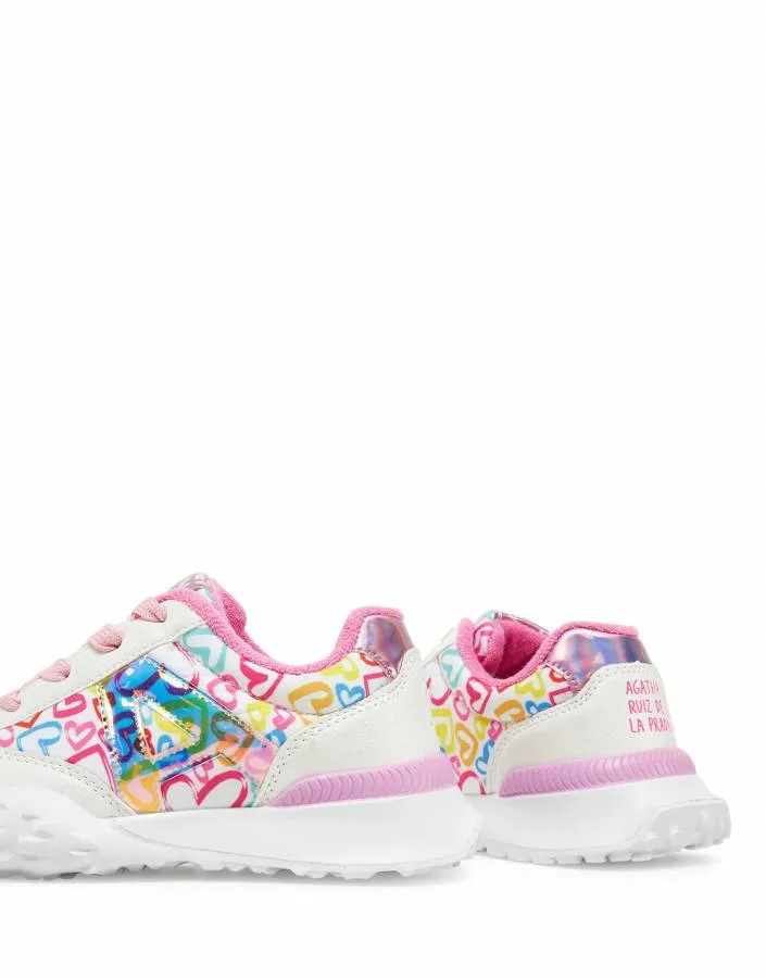 AGATHA RUIZ DE LA PRADA DEPORTIVO ESTAMPADO 252985-B050 BLANCO