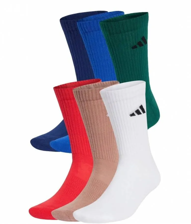 ADIDAS C NEWLOGOCRW 6P SOCKS JP1717 ROYBLU/DKBLUE/WARCLA