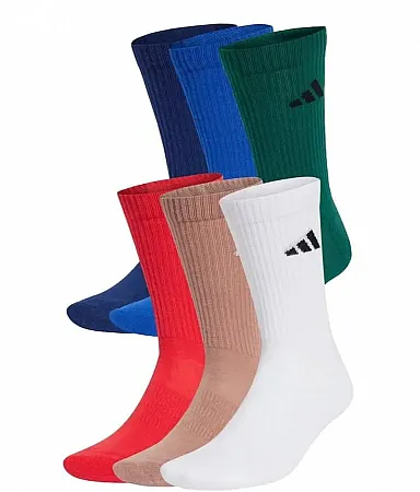 ADIDAS C NEWLOGOCRW 6P SOCKS JP1717 ROYBLU/DKBLUE/WARCLA