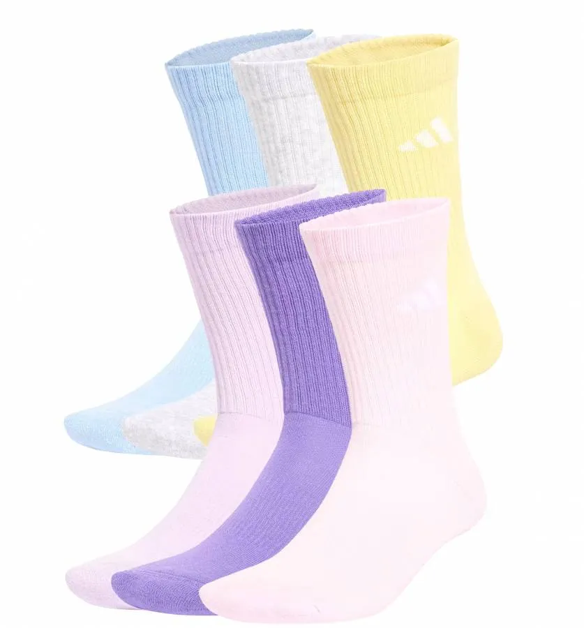 ADIDAS C NEWLOGOCRW 6P SOCKS  JP1715 VIOFUS/ICELAV/GLOBLU