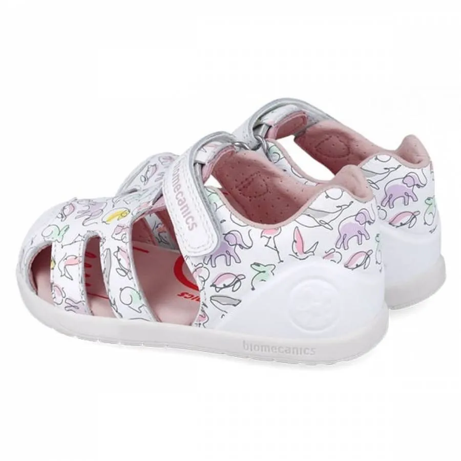BIOMECANICS SANDALIA ESTAMPADA 252167-B050 BLANCO