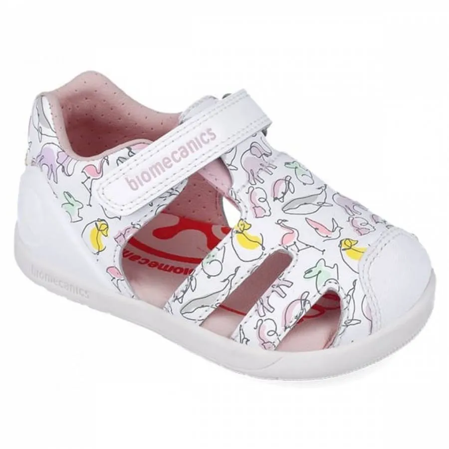 BIOMECANICS SANDALIA ESTAMPADA 252167-B050 BLANCO